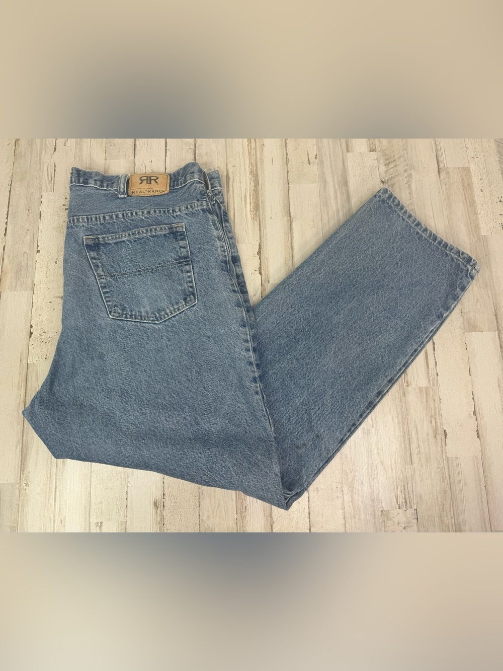 Real Ranch Jeans Men's 42x32 Blue Westerncore Cowboycore Country PBR Ranch Wear